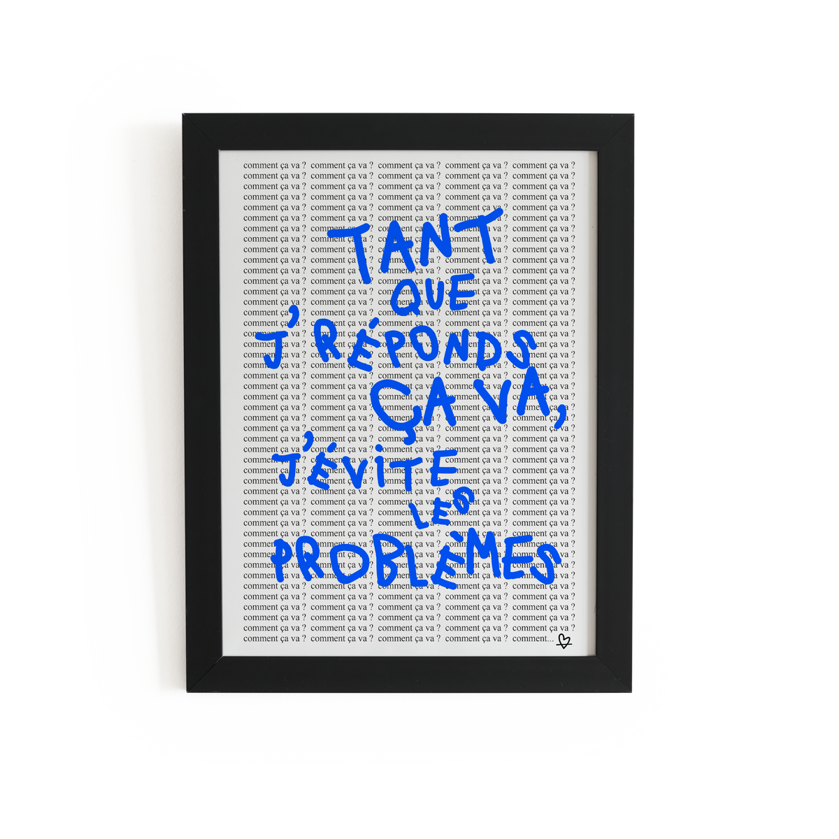 Affiche Tant que je réponds ça va.. de BRAV, format A4, verso
