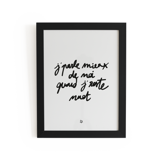 Affiche  [ Recto Verso ] ~ "J'parle mieux de moi.." + "Tant que je réponds ça va.."