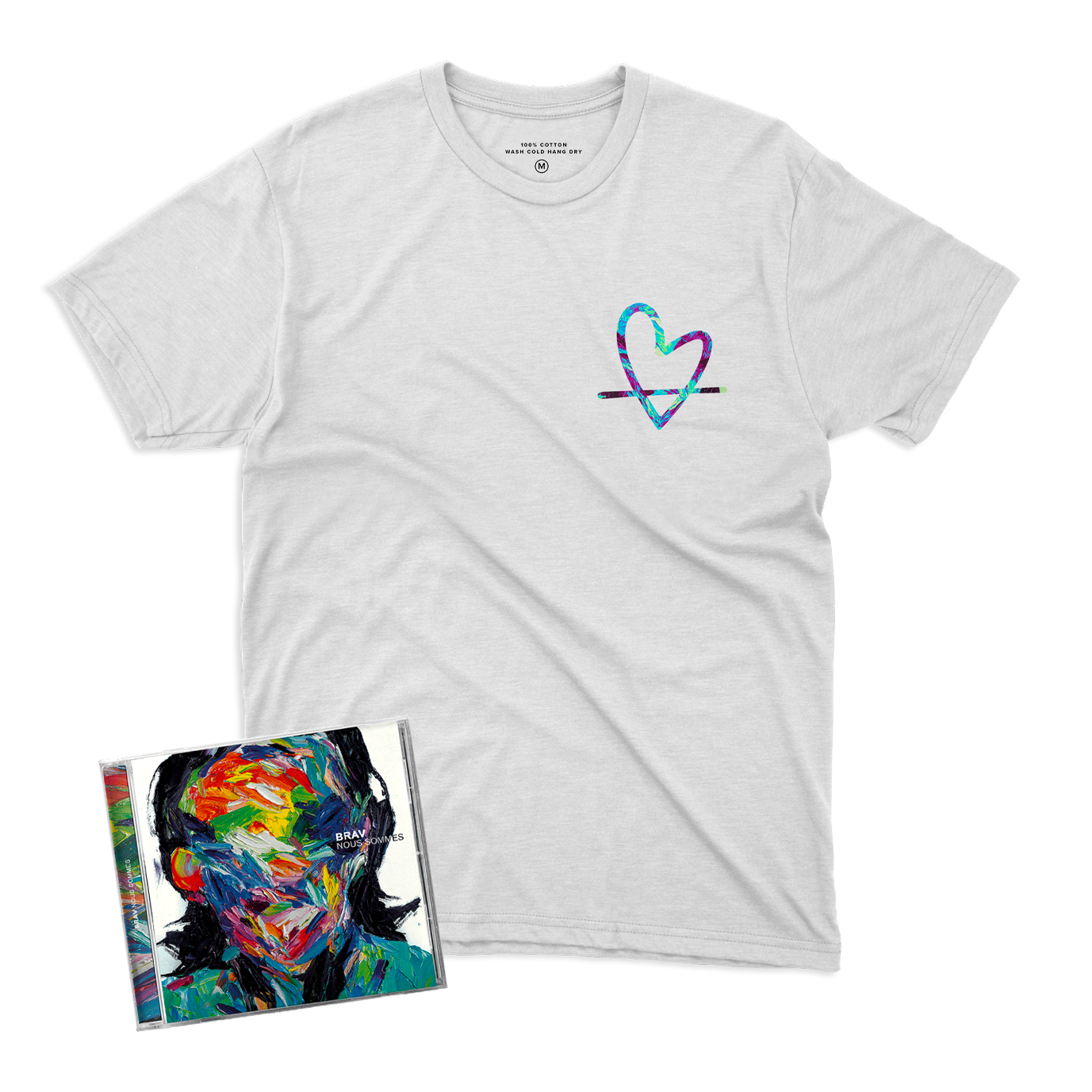Pack Nous Sommes de BRAV : CD et t-shirt Coeurdialement